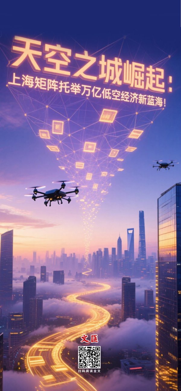 文汇海报 | 太空之城崛起：上海矩阵托举万亿低空经济新蓝海！